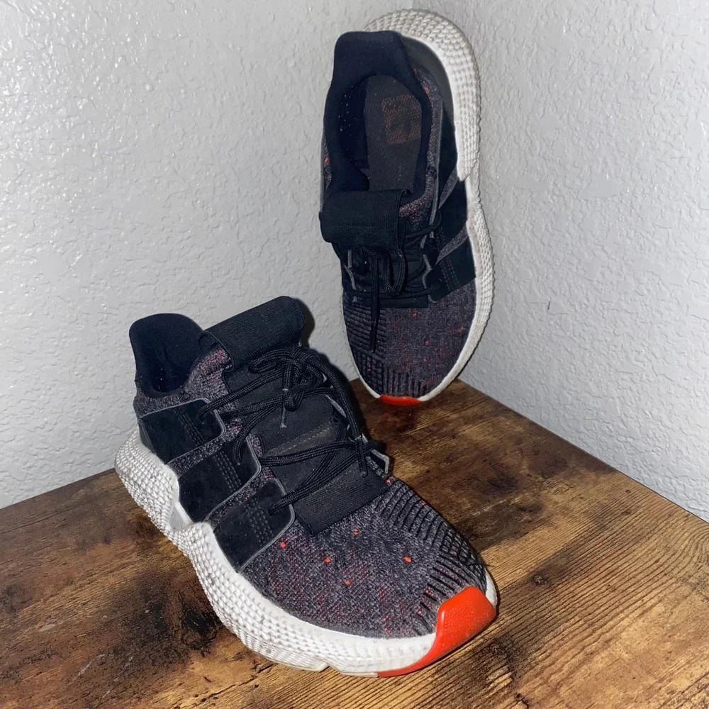 Adidas Originals Prophere Running Shoes Black Red White Boy's Size 4.5 Women's 7